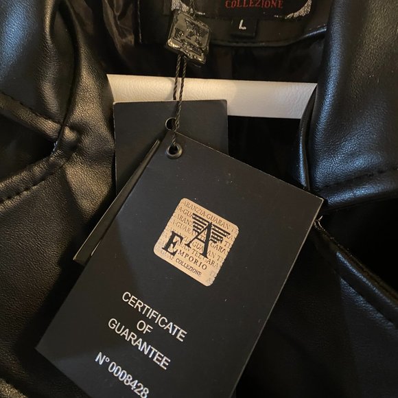 Black Faux Leather Coat - Picture 2 of 6